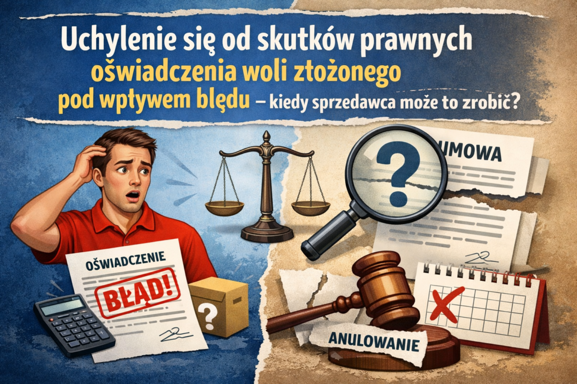 uchylenie się od skutków prawnych oświadczenia woli złożonego pod wpływem błędu